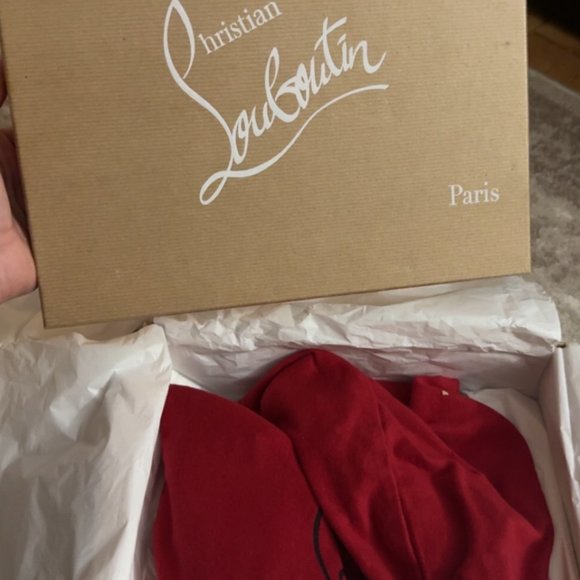 Christian Louboutin Bombina Leather Spike Strappy Red Sole Sandals - Picture 5 of 7